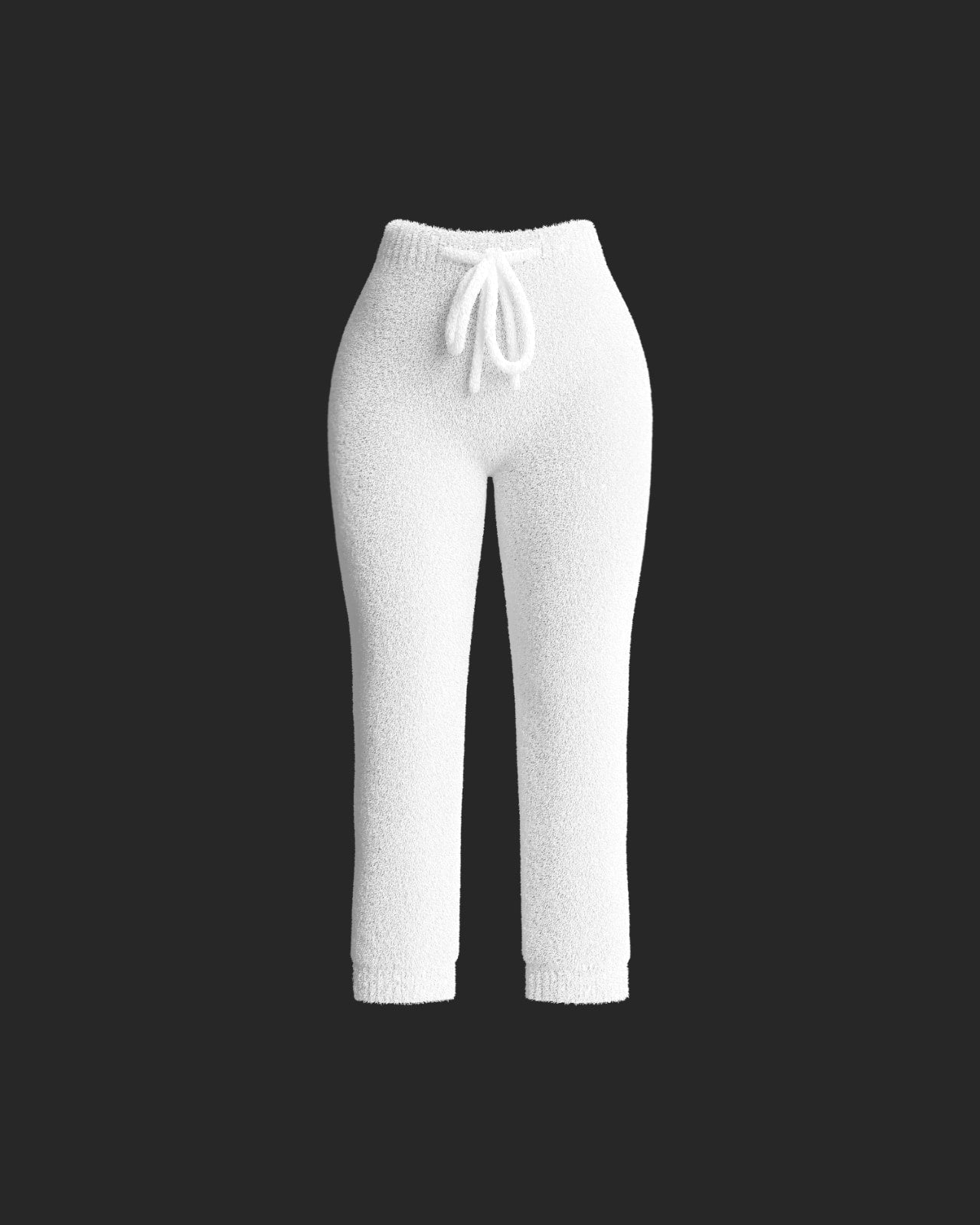 Cosy Knit Pant - White