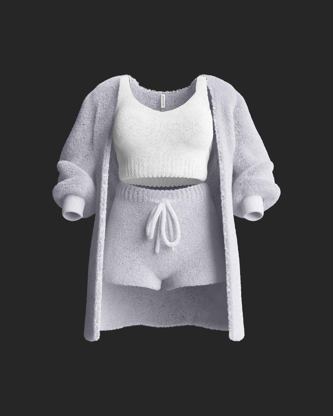 Cosy Knit Set (3 Pieces) - Gray