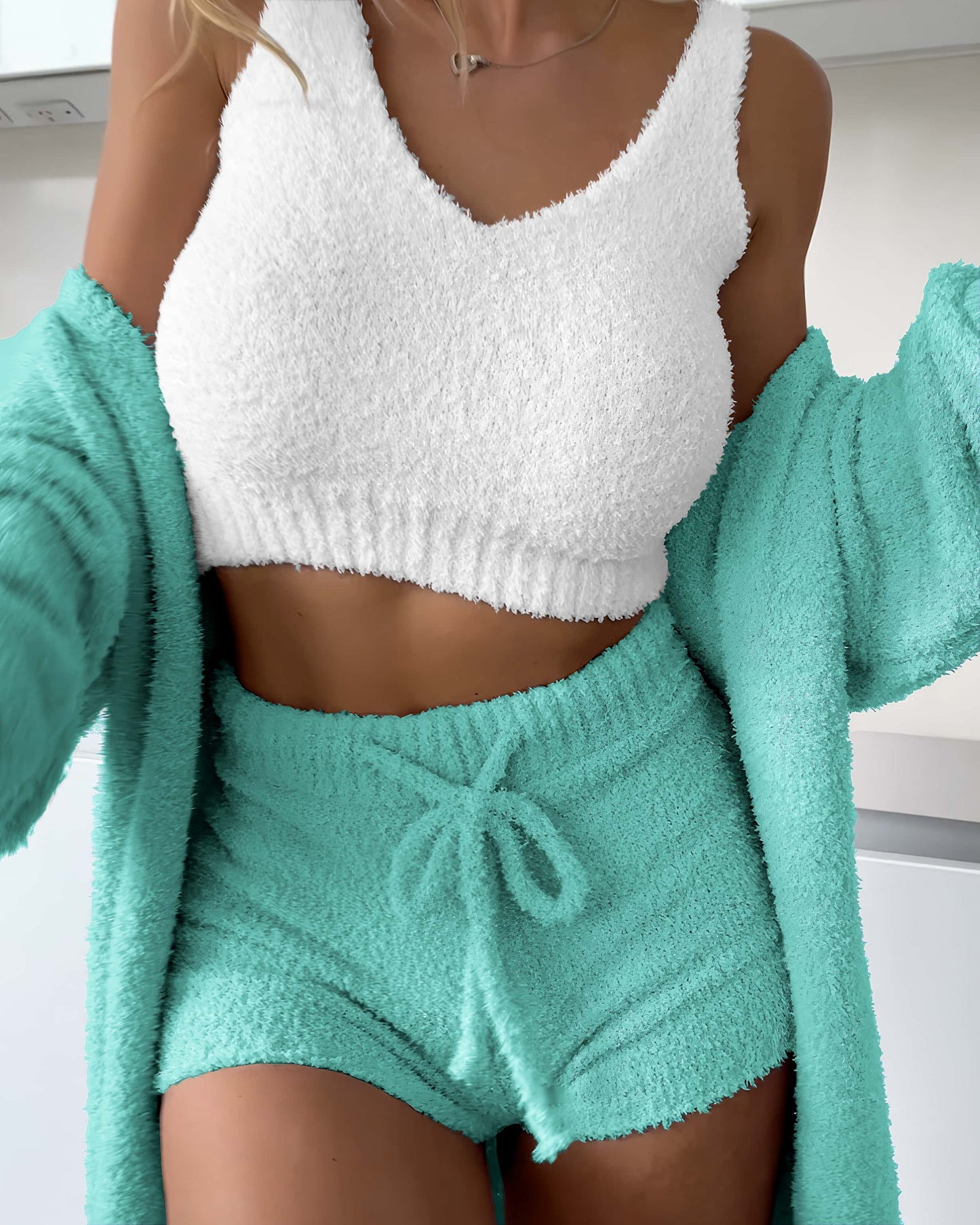 Cosy Knit Set (3 Pieces) - Teal