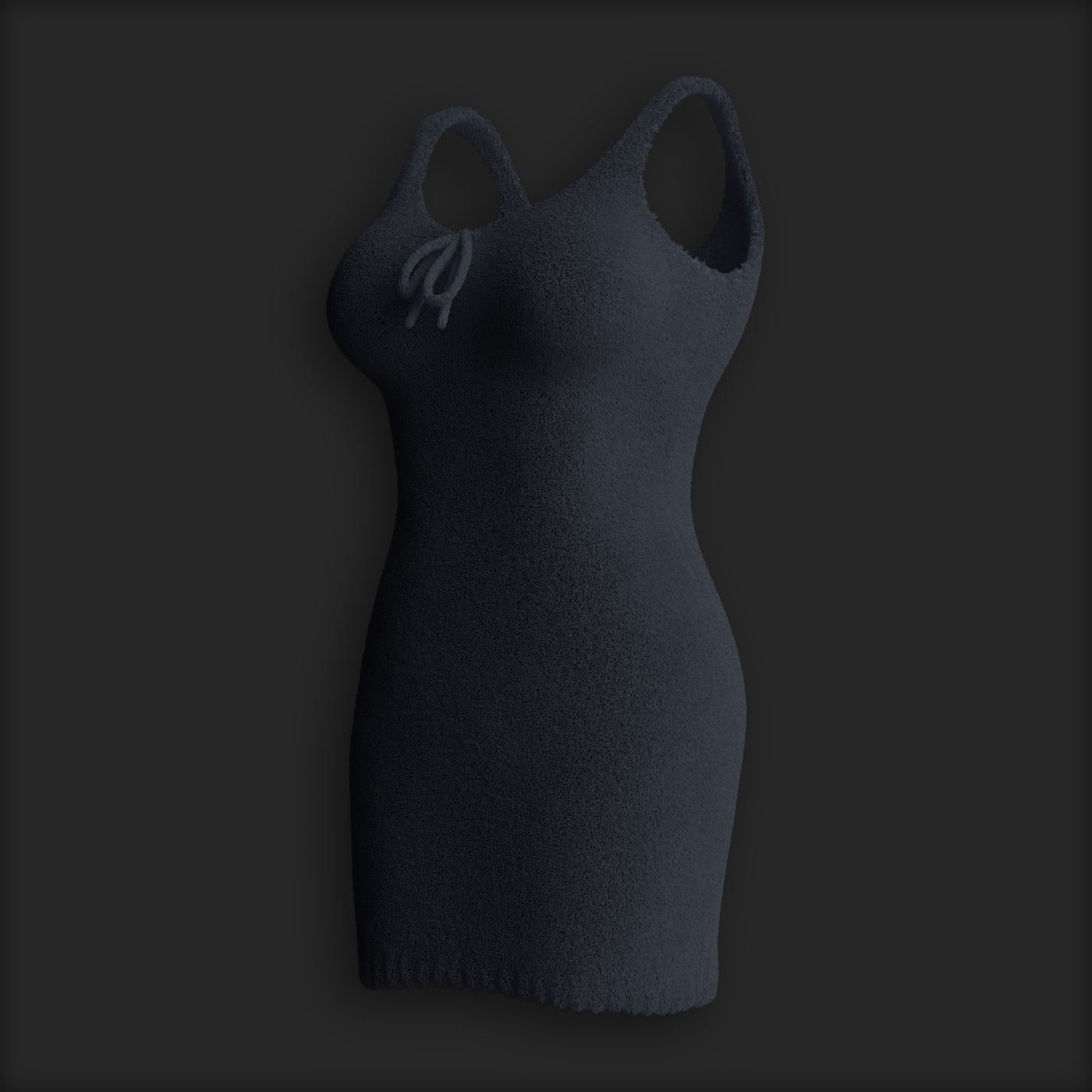 Cosy Knit Dress (2 Pieces) - Black