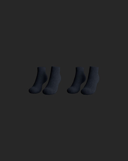 Cosy Knit Socks (2 Pack) - Black