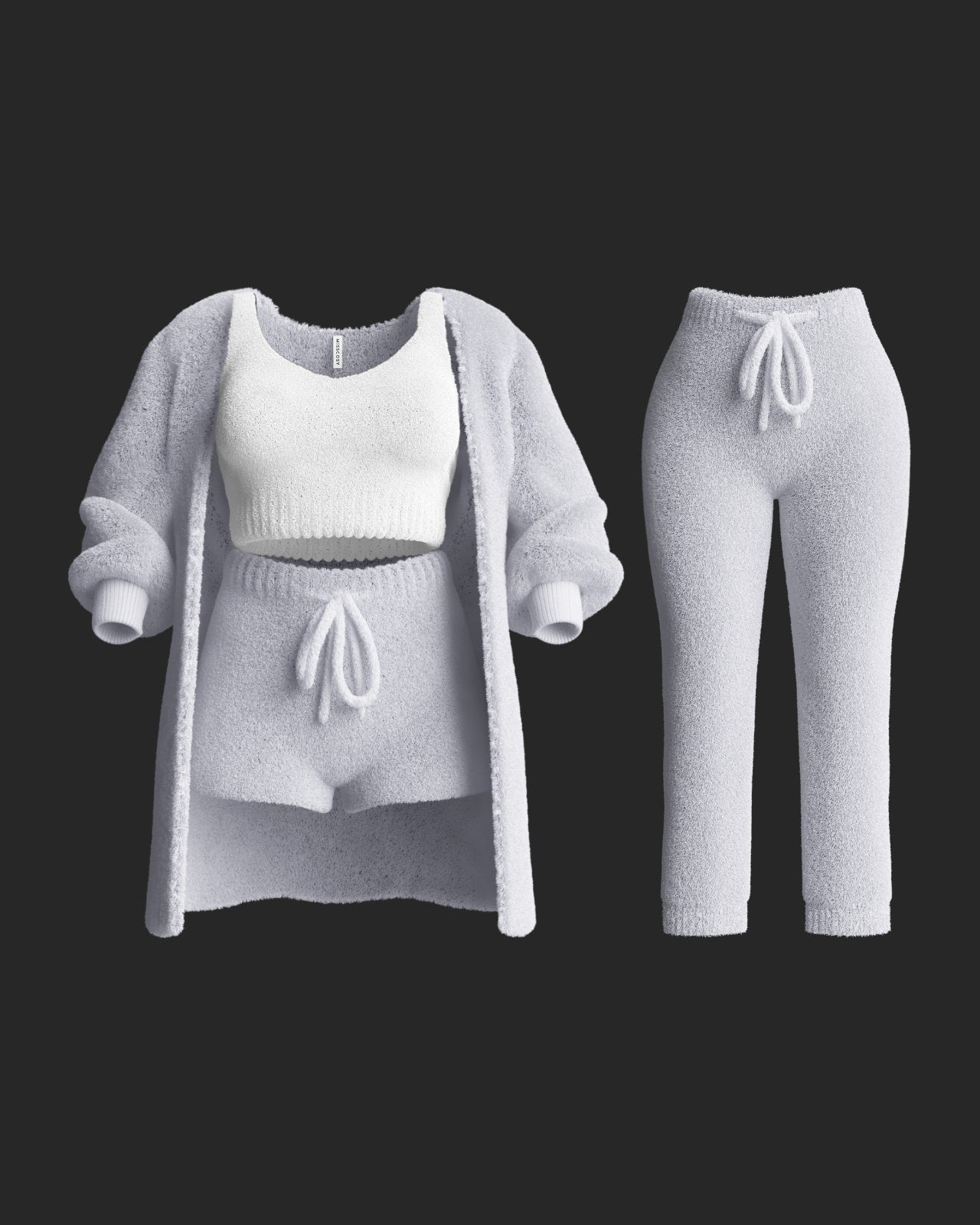Set + Pant Bundle (4 Pieces) - Gray